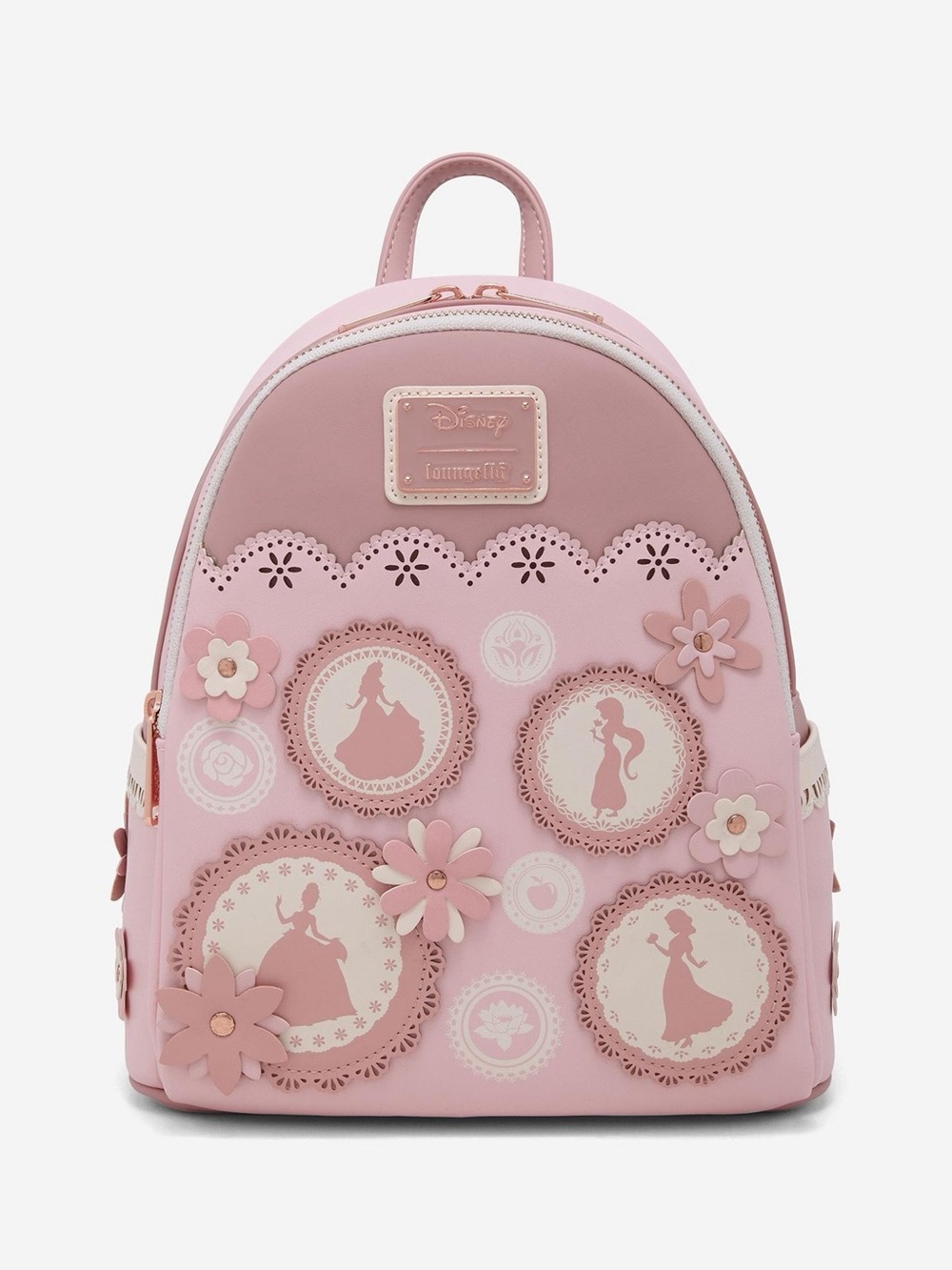 Loungefly Disney Princess Pink Floral Mini Backpack aurora jasmine Cinderella
